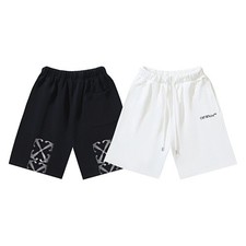 OFF-WHITE Brushed Cotton Terry 450g Heavyweight Phantom Arrow Print Shorts