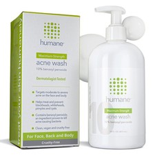 humane Benzoyl Peroxide Acne Body Wash 10 MaximumStrength Face, Skin, Butt,...