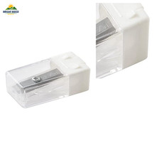 Small White Pencil Sharpener - Perfect for Pen Cases and Travel