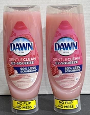Dawn Clean Ez Squeeze Pomegranate Rose Water Dishwashing Liquid 18 oz Lot of 2
