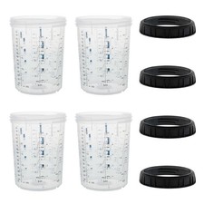 4pk Mps 27 Ounce 800ml Hard Cups Retainer Rings For Disposable Spray Gun Cup