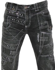 Kosmo Lupo Herren Denim Jeans Japan Club Hose Grau W 29 30 31 32 33 34 36 38 40