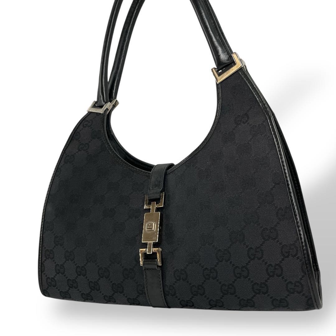 Gucci Jackie GG Canvas One Shoulder Bag in Classic Beige