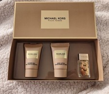 Michael Kors Pour Femme 3-Pc. Travel Gift Set: EDP, Body Lotion Shower Gel NIB