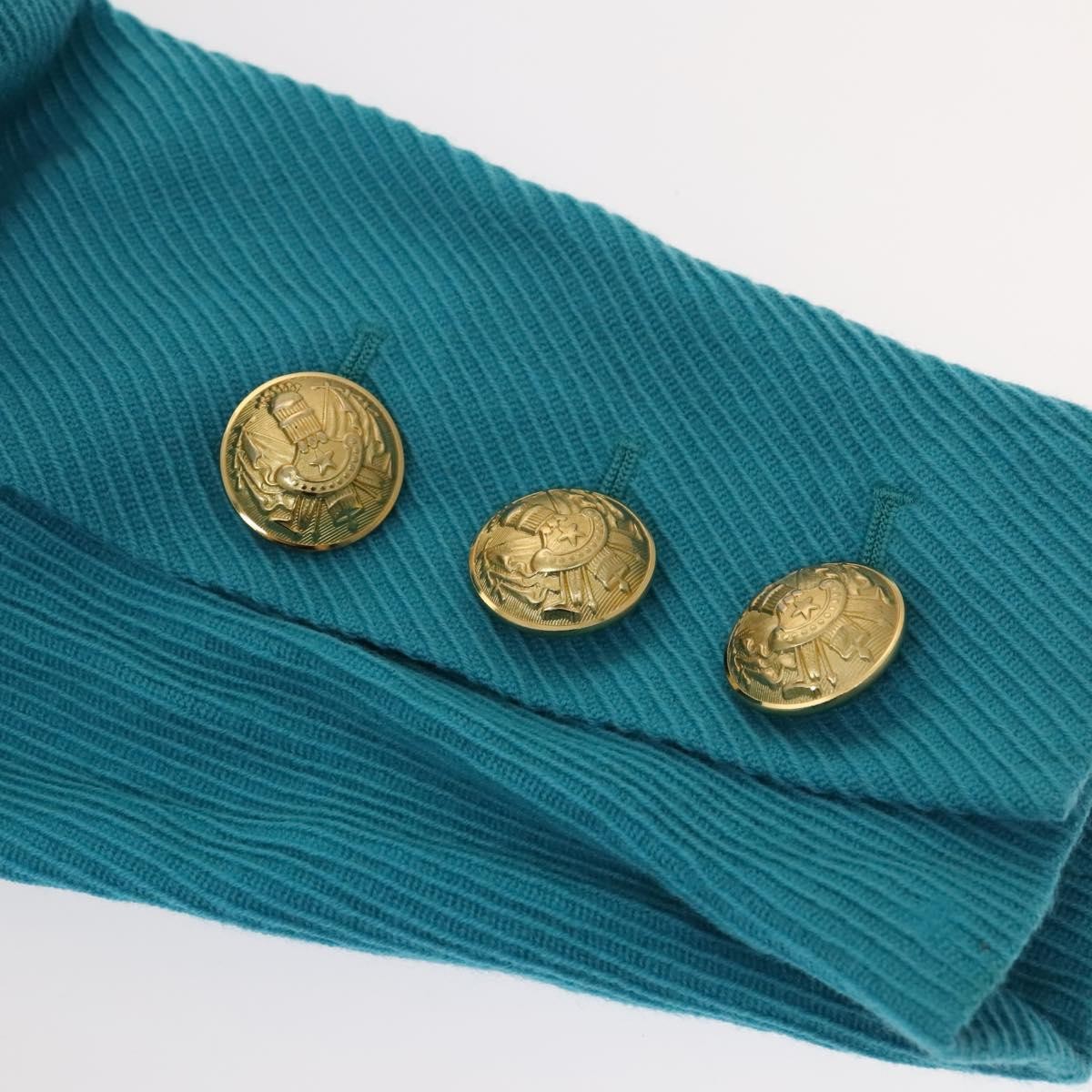 SAINT LAURENT Giacca Gonna Set Cotone Blu Autore kk477