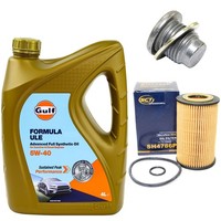MotoröL Filter Set 5W-40 4 Liter + ÖLablassschraube FüR Renault Clio II 58 PS