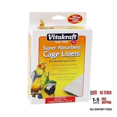 Cage Liners for Birds - For Parrot, Parakeet, Conure, and Cockatiel Cages