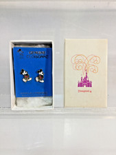 DISNEYLAND MICKEY MOUSE MOUSE CLOISONNE EARRINGS NIB tn511
