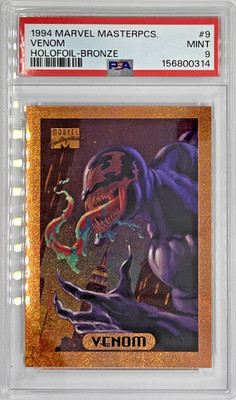 1994 Marvel Masterpieces Venom Bronze Holofoil #9 PSA 9 MINT