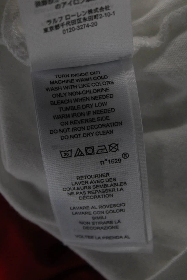 Polo Ralph Lauren Boys Cotton Polo Bear Short Sleeve T-Shirt White Size L - Image 4 of 4