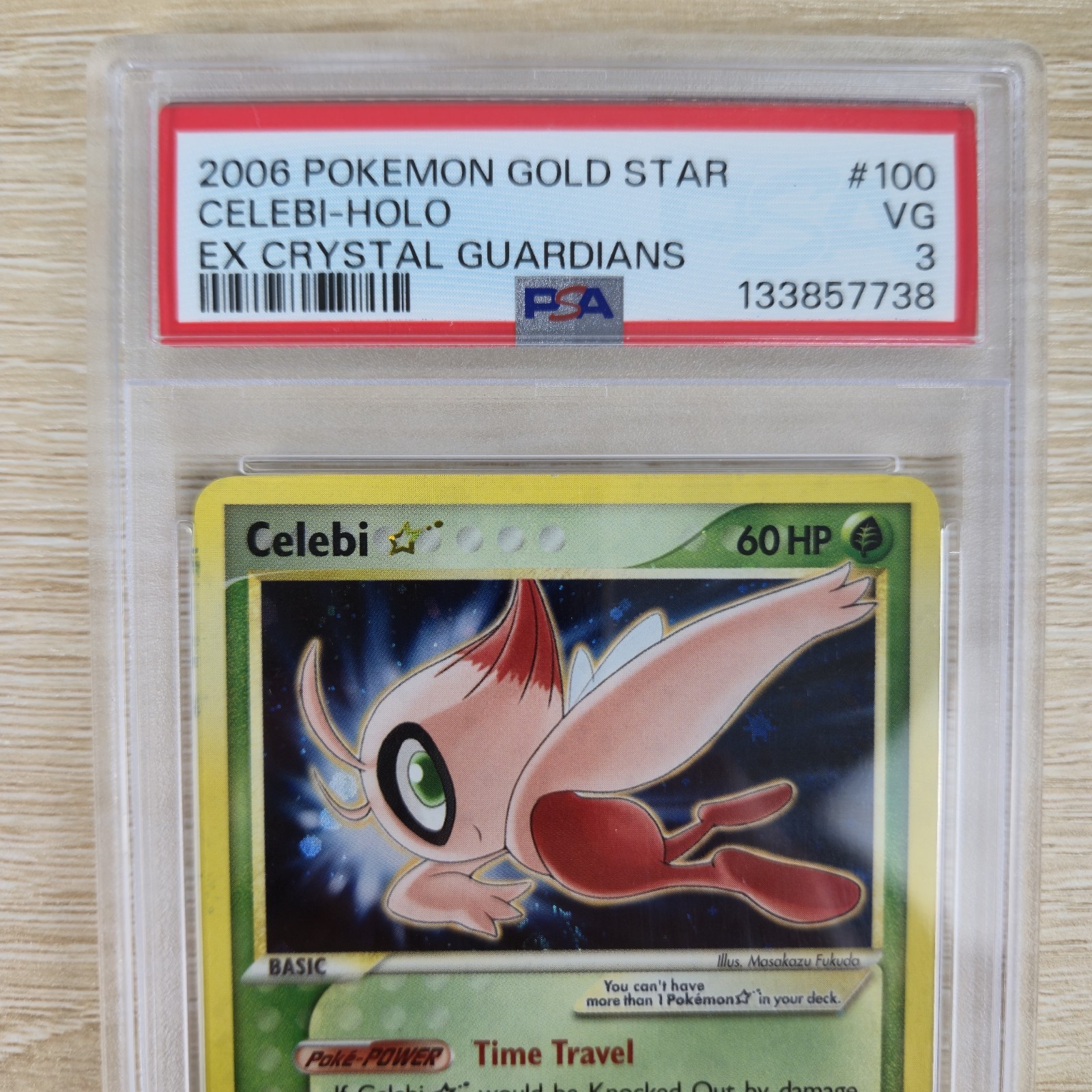 HAND SWIRL 🌀💫 PSA 3 Gold Star Celebi 100/100 EX Crystal Guardians Pokemon Card view 4
