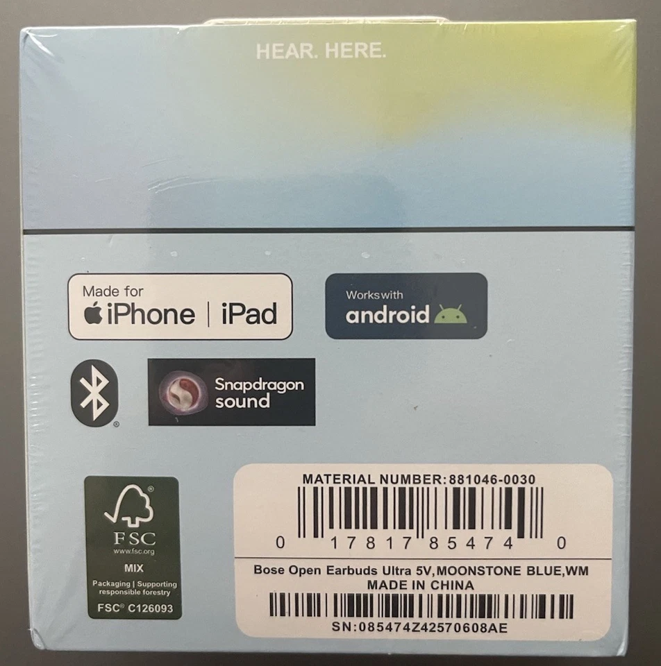 Bose Ultra Open Earbuds - True Wireless Bluetooth, Moonstone Blue - New - Image 3 of 4