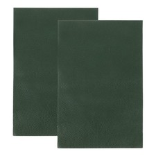 2PCS Top Grain Leather Sheet 11.8 x 7.9 Inch Natural Leather Pieces,Dark Green