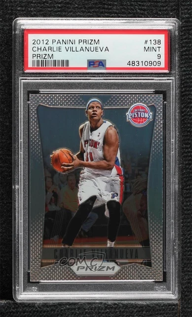 2012-13 Panini Prizm Silver Prizm Charlie Villanueva #138 PSA 9 MINT ne4