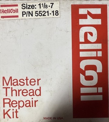 Heli-Coil Thread Repair Kit 5521-18 1 1/8'' 7 Used Twice Coils All Brand New