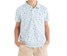 Boys Printed Mint Tea Heather U.S. Polo Assn. Jersey Polo Shirt size XXL 18 