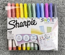 Sharpie S-Note Creative Marker, Chisel Tip, Assorted, Dozen