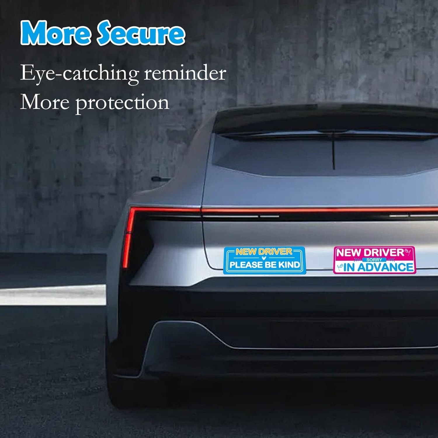 HINGTAI Student Driver Magnetic Bumper Safety Decoration Car Stickers Signs Set