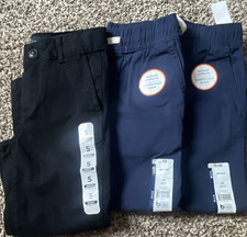 PLACE Wonder Nation Boys Skinny Stretch School Pants Black Blue Reinforced Knee