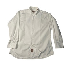 Gitman Bros Tuxedo Dress Shirt Mens 17 33 White Cotton Bib French Cuff Made USA