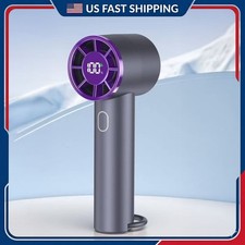 Mini Handheld Fan Ice Cooler 5-Speed 7000mAh Rechargeable Portable Cooling Fan