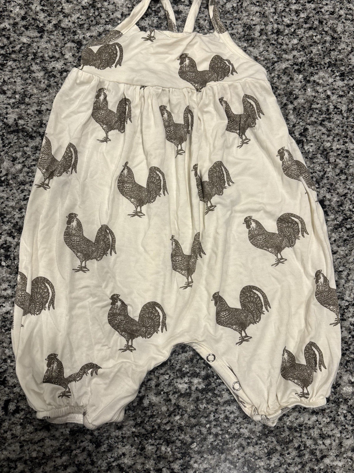 Kate Quinn Sz 6-12 Months Rooster Pattern Romper
