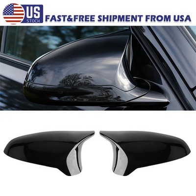 For 2015-2019 BMW F82 M4 PERFORMANCE STYLE GLOSSY BLACK SIDE MIRROR COVER CAPS ，
