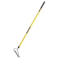 Seymour Midwest Bow Rake 16 Tine 60in Fiberglass Handle Steel Head Garden Tool
