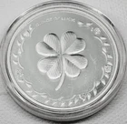 1 Oz .999 Silver Ounce of Luck Clover & Horseshoe Round in Capsule