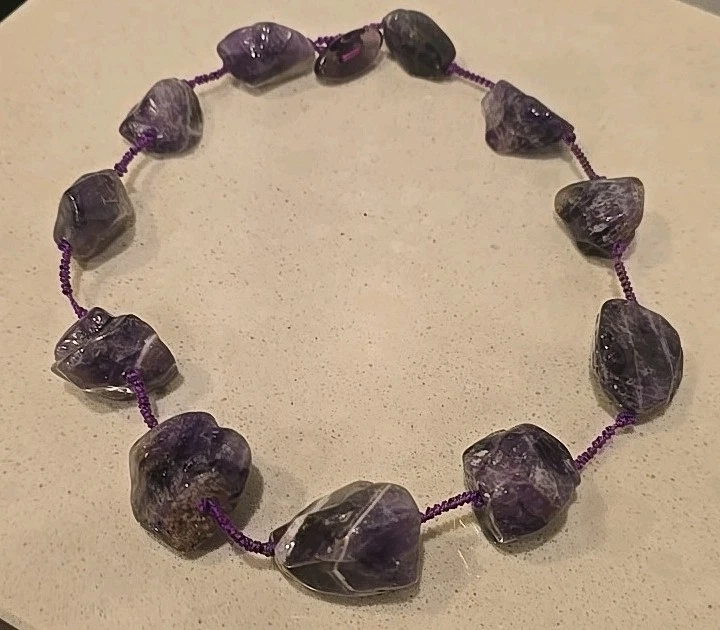 Collar grande de amatista chuncky Foto 2 de 4