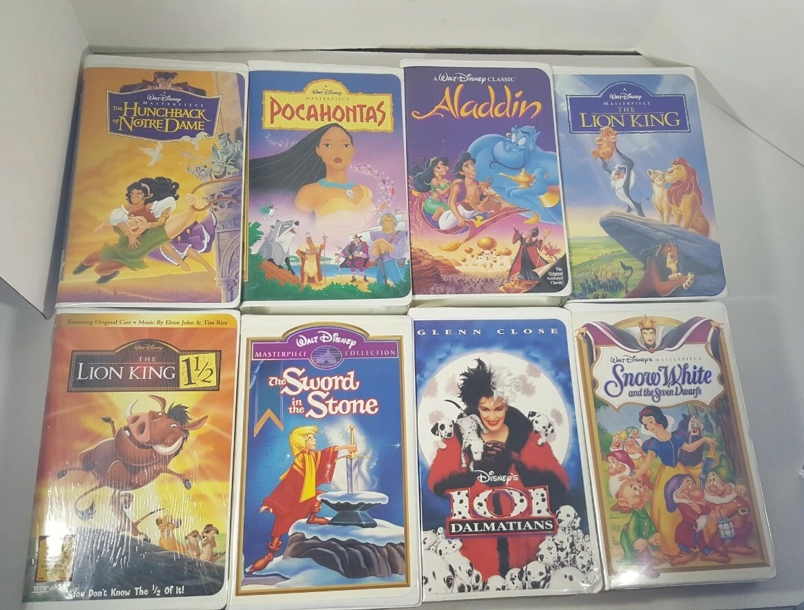 Lot Of Disney VHS Tapes Movies Alice Wonderland Pete's, 57 OFF