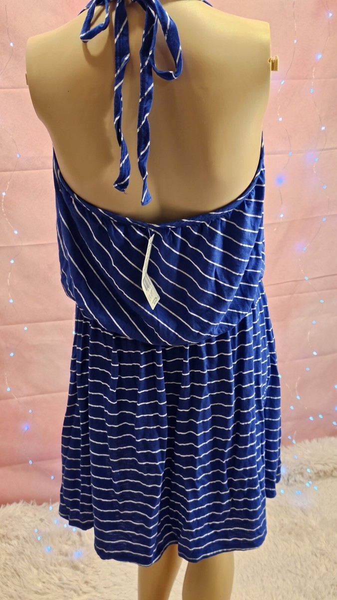 Michael Stars Halter Dress HALTER Size 0S NWT STRIPPED | eBay