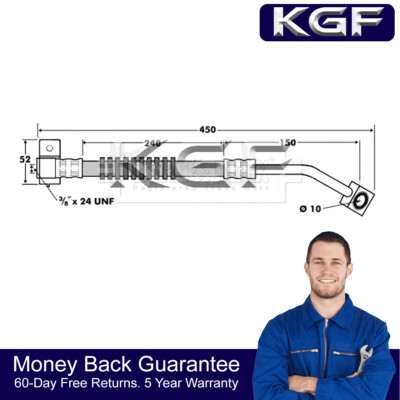 KGF Front Left Brake Hose Fits Chrysler PT Cruiser 1.6 2.0 2.1 CRD 2.4 #1