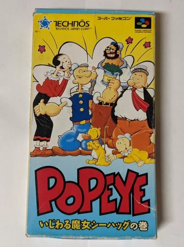 POPEYE ポパイ　スーファミ Popeye: Ijiwaru Majo Sea Hag no Maki [Nintendo Super Famicom