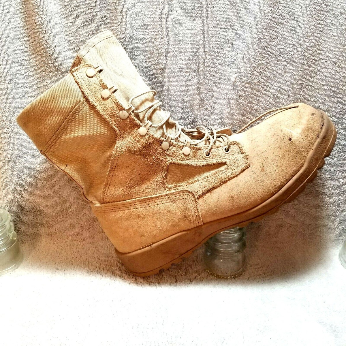 Belleville 300 Made in USA Men\'s Hot Weather Desert Tan Steel Toe Boots 12.0 W a868bd4d-09f2-50f5-bb02-  main image 3