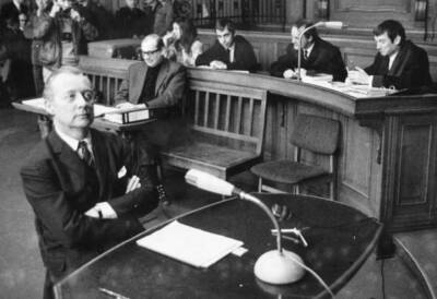Axel Springer in court for the trial of Horst Mahler 1970 OLD PHOTO