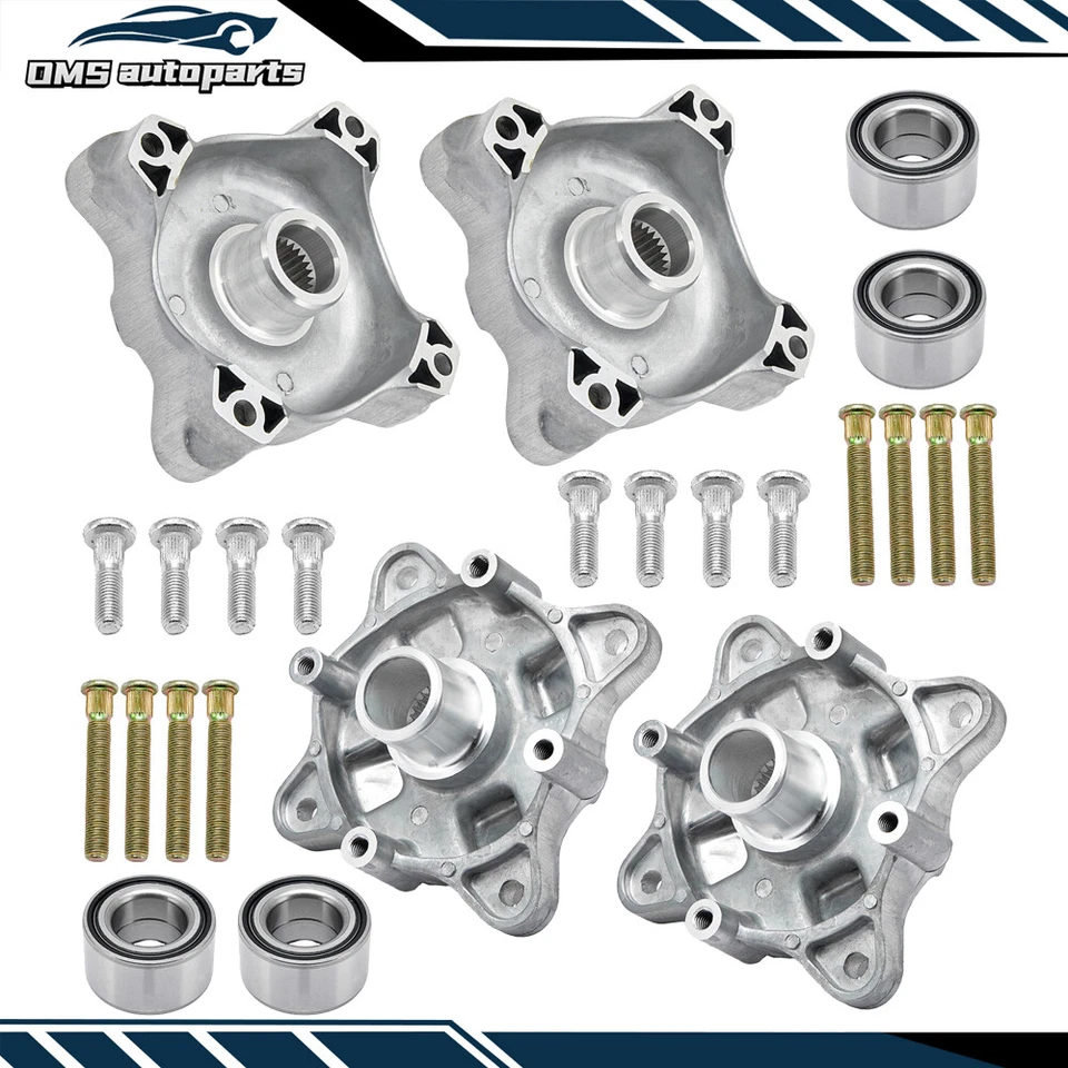 Complete Front & Rear Wheel Hub Studs Bearings For Polaris Ranger 700 2006-2009 Foto 2 de 4