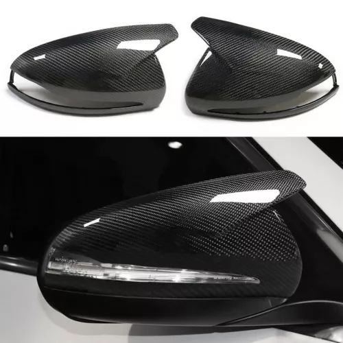 For Mercedes Benz W205 C250 C300 C43 C63 AMG 2015+ Real Carbon Mirror Cover Caps