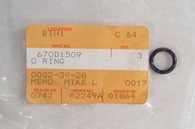 NOS Kawasaki EJ EL EN ER EX JS JT KLE KLZ KSV KVF VN ZG O-Ring 9mm