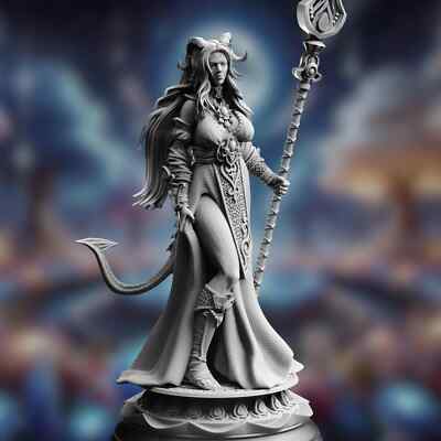 Tiefling Cleric Dnd Mini |  Warlock Dungeons and Dragons Mini | By DM Stash
