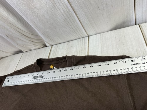 Carhartt Workwear Mens Extra Large Pocket Logo T Shirt Brown original Fit - Picture 10 of 12
