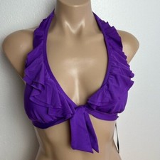 NWT Kenneth Cole Swimsuit Bikini Top Bra Sz S GRP grape