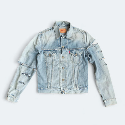 Levis Damen Jeansjacke Peace Freedom Modell 72530 Destroyed Remake Gr. M