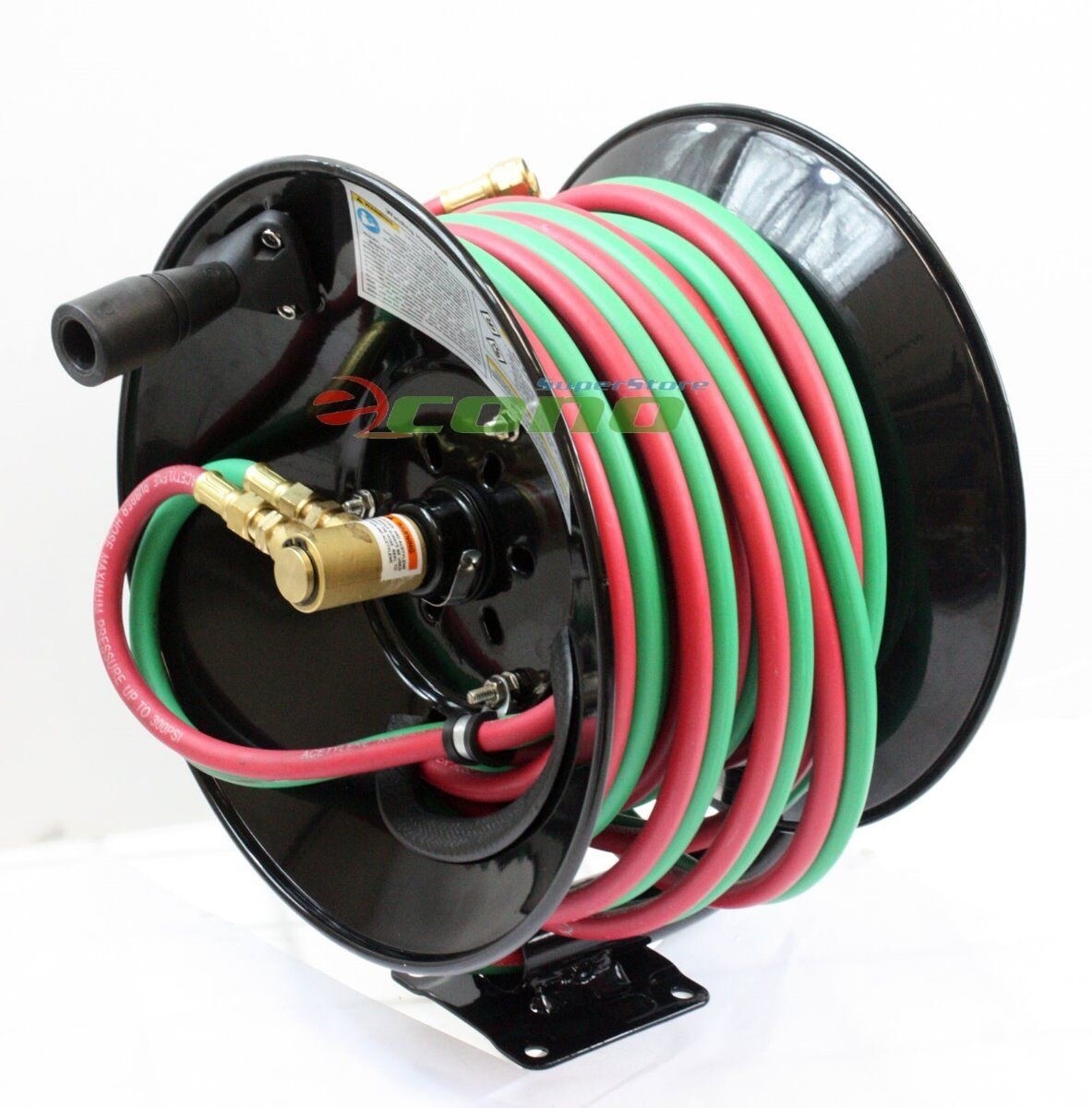 Manual 100ft Welding Hose Reel Mount w/Twin Grelly UK