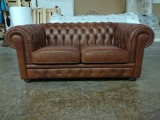 CHESTERFIELD 2 POSTI IN VERA PELLE    PREGIATA  