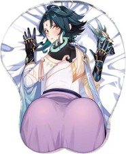 Anime Mouse Pad 3D Mouse Pad Anime with Wrist Support,Silicone Backing Cute Gel