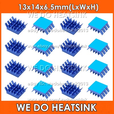 13x14x6.5mm Blue Anodized Alloy Heatsink For Raspberry Pi Banana Pi IC CPU RAM