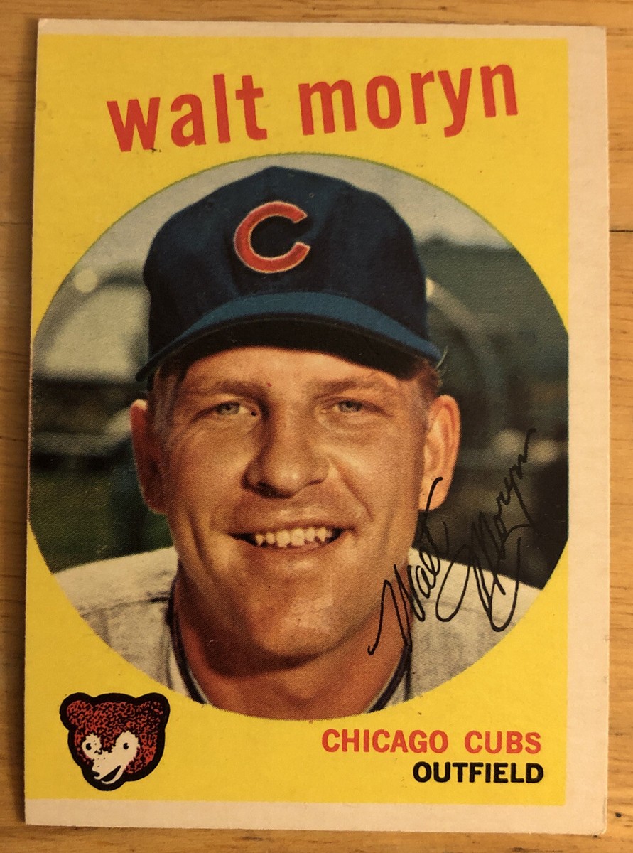 1959 Topps Walt Moryn Baseball Card #488 Chicago Cubs Outfield Low