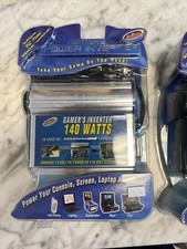 Gamers Power Inverter 140 Watts 12 Volt DC to 110 Volt AC Car Outlets by Intec