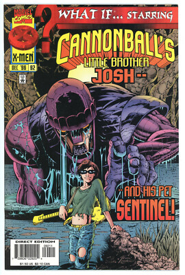WHAT IF V2 #92 CANNONBALL PET SENTINEL VERY HI GRADE 1996 A 25 CENT COMBINE SHIP
